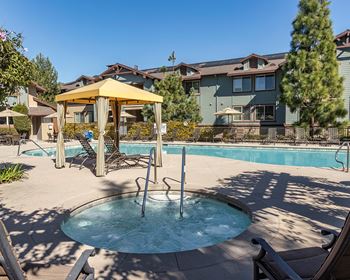 Lounge Swimming Pool With Cabana at 55+ FountainGlen  Jacaranda, Fullerton, 92833